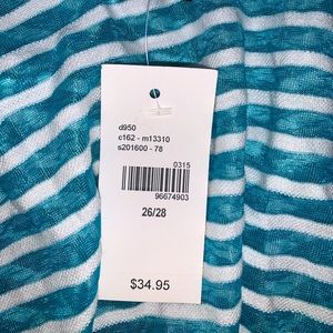 Blue and white striped tee